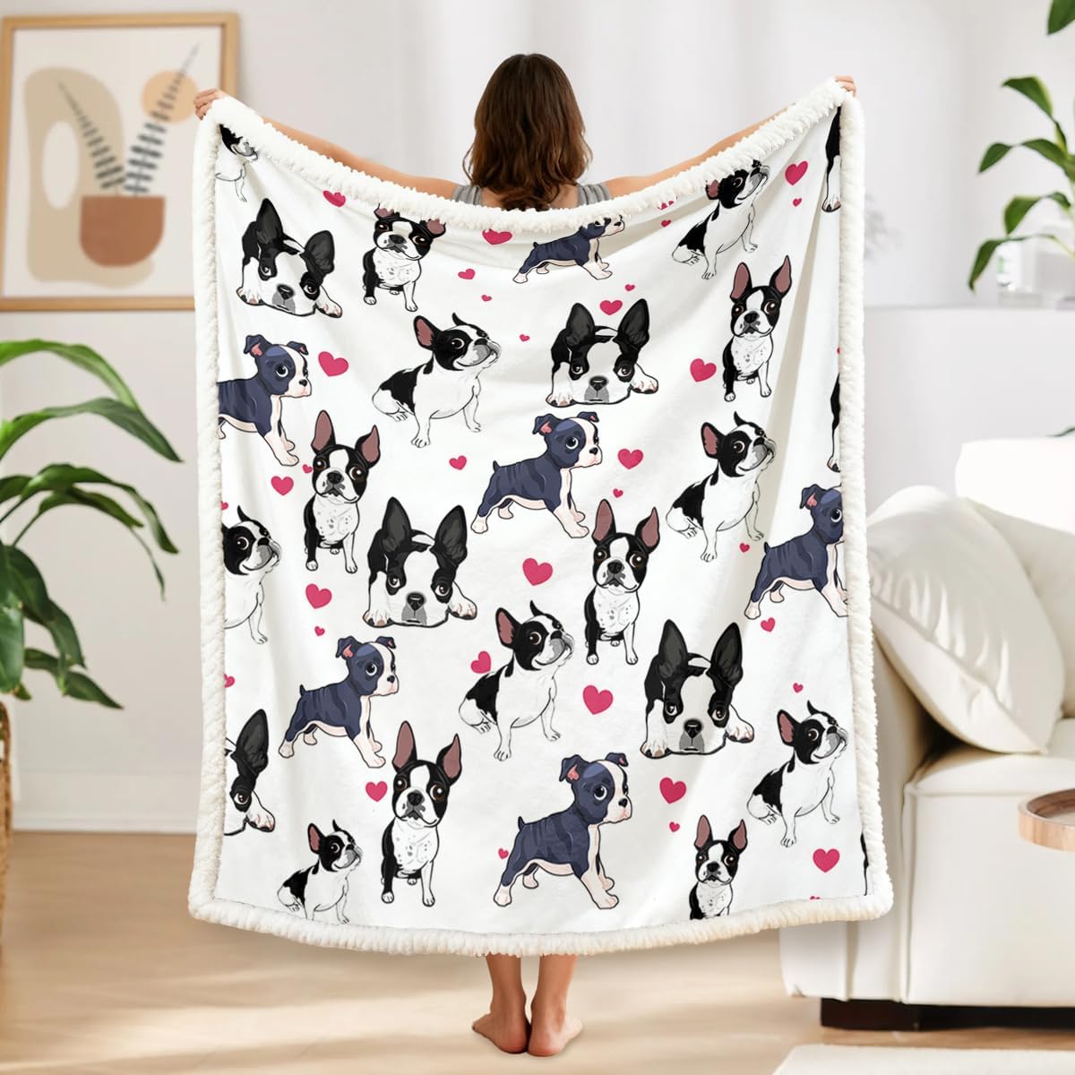 Amazon.com: BlessLiving Boston Terrier Blanket for Dogs, 50x60